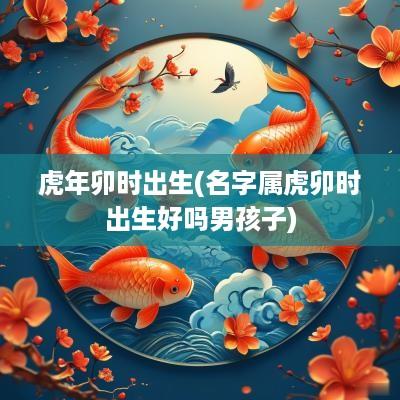 蛇年卯时出生(名字属虎卯时出生好吗男孩子)