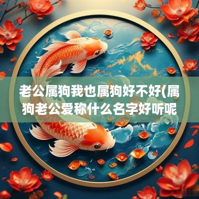老公属狗我也属狗好不好(属狗老公爱称什么名字好听呢)