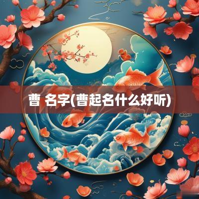 曹 名字(曹起名什么好听)