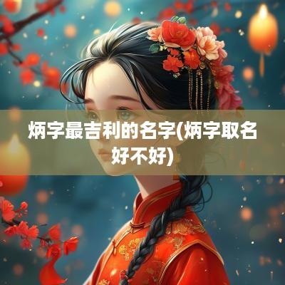 炳字最吉利的名字(炳字取名好不好)