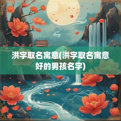 洪字取名寓意(洪字取名寓意好的男孩名字)