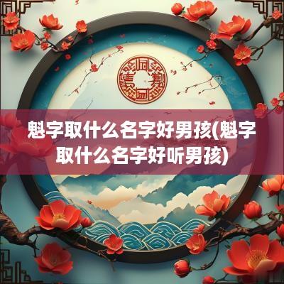 魁字取什么名字好男孩(魁字取什么名字好听男孩)