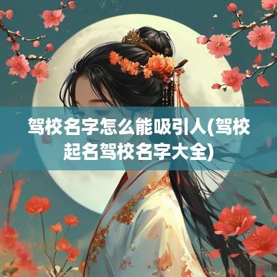 驾校名字怎么能吸引人(驾校起名驾校名字大全)