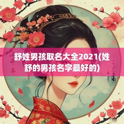 舒姓男孩取名大全2025(姓舒的男孩名字最好的)