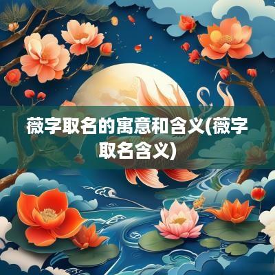 薇字取名的寓意和含义(薇字取名含义)