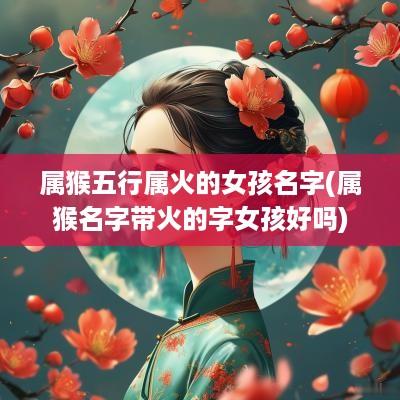 属猴五行属火的女孩名字(属猴名字带火的字女孩好吗)