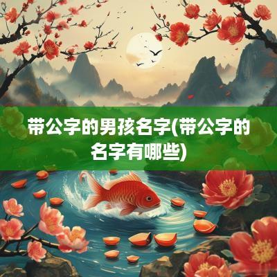 带公字的男孩名字(带公字的名字有哪些)