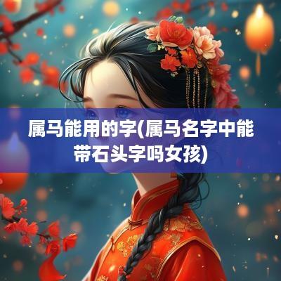 属马能用的字(属马名字中能带石头字吗女孩)