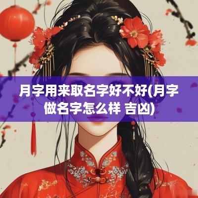月字用来取名字好不好(月字做名字怎么样 吉凶)