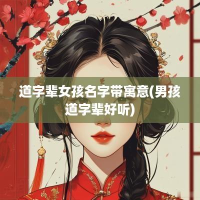 道字辈女孩名字带寓意(男孩道字辈好听)