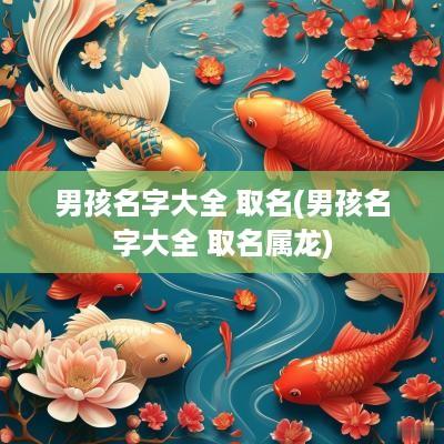 男孩名字大全 取名(男孩名字大全 取名属龙)