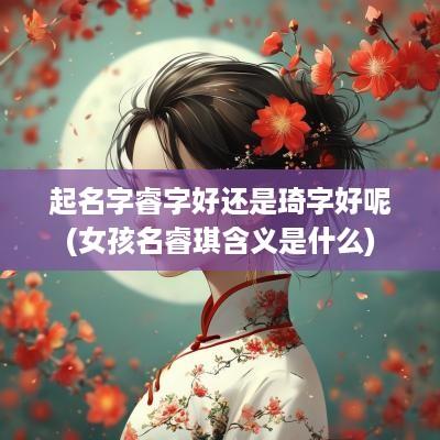起名字睿字好还是琦字好呢(女孩名睿琪含义是什么)