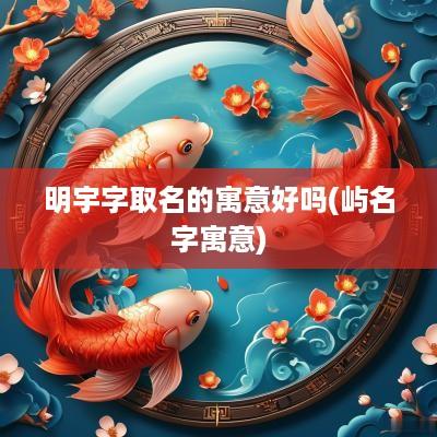 明宇字取名的寓意好吗(屿名字寓意)
