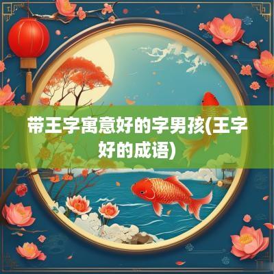 带王字寓意好的字男孩(王字好的成语)