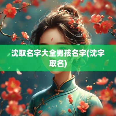 沈取名字大全男孩名字(沈字取名)