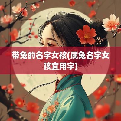 带兔的名字女孩(属兔名字女孩宜用字)