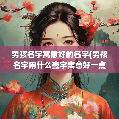 男孩名字寓意好的名字(男孩名字用什么鑫字寓意好一点)