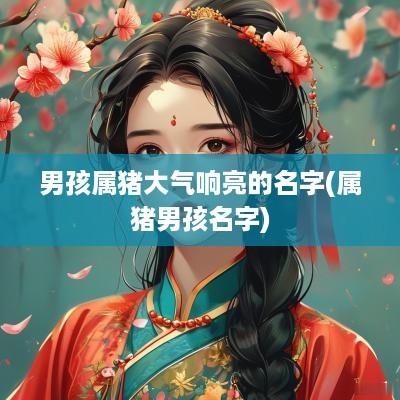 男孩属猪大气响亮的名字(属猪男孩名字)