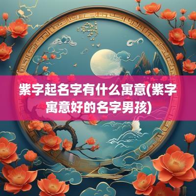 紫字起名字有什么寓意(紫字寓意好的名字男孩)