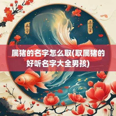 属猪的名字怎么取(取属猪的好听名字大全男孩)