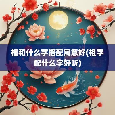 祖和什么字搭配寓意好(祖字配什么字好听)
