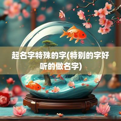 起名字特殊的字(特别的字好听的做名字)