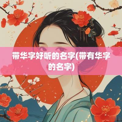 带华字好听的名字(带有华字的名字)