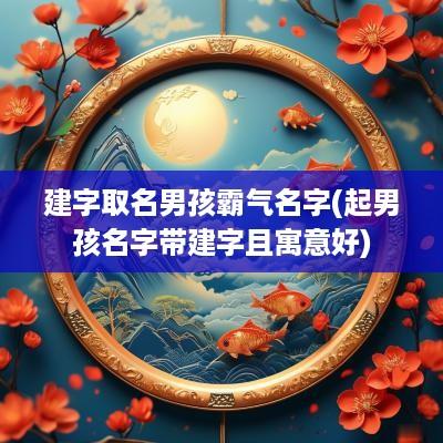 建字取名男孩霸气名字(起男孩名字带建字且寓意好)