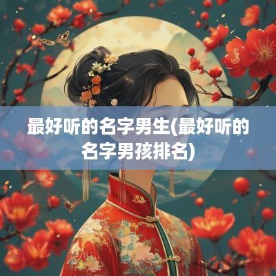 最好听的名字男生(最好听的名字男孩排名)