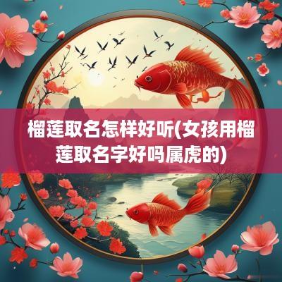榴莲取名怎样好听(女孩用榴莲取名字好吗属虎的)