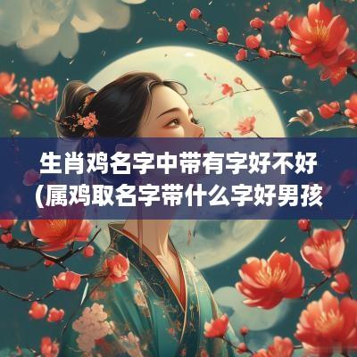 生肖鸡名字中带有字好不好(属鸡取名字带什么字好男孩)