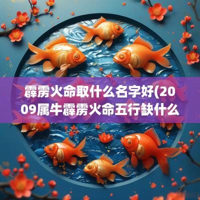 霹雳火命取什么名字好(2009属牛霹雳火命五行缺什么)