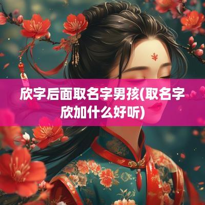 欣字后面取名字男孩(取名字欣加什么好听)