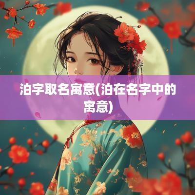 泊字取名寓意(泊在名字中的寓意)