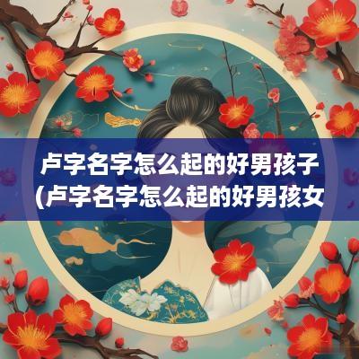 卢字名字怎么起的好男孩子(卢字名字怎么起的好男孩女孩)