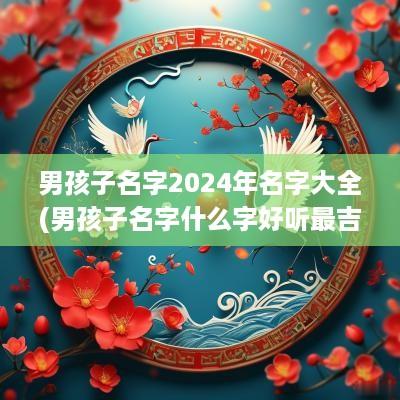 男孩子名字2025年名字大全(男孩子名字什么字好听最吉利)
