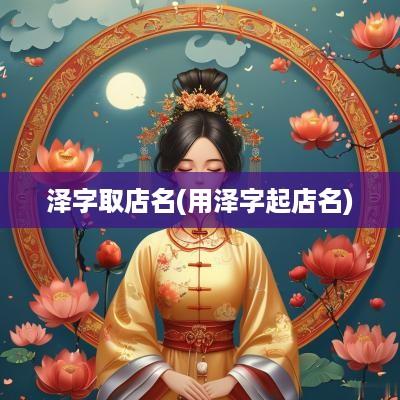 泽字取店名(用泽字起店名)
