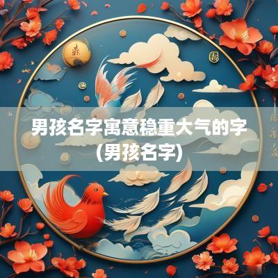 男孩名字寓意稳重大气的字(男孩名字)