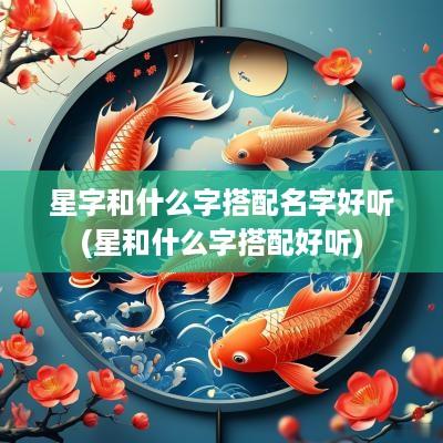 星字和什么字搭配名字好听(星和什么字搭配好听)