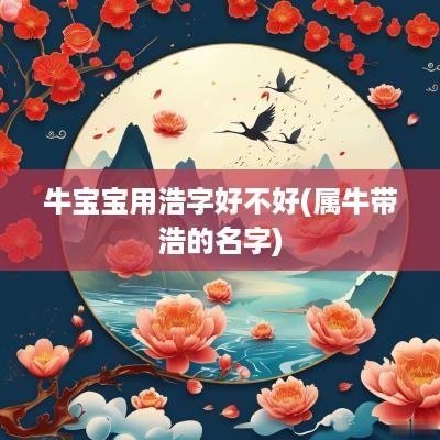 牛宝宝用浩字好不好(属牛带浩的名字)