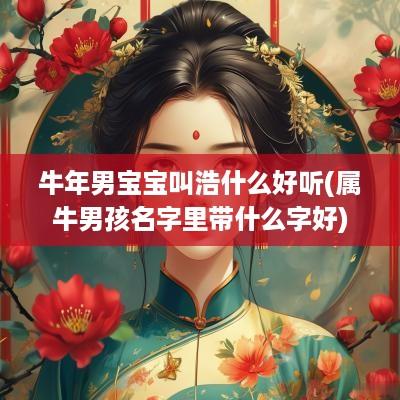 蛇年男宝宝叫浩什么好听(属牛男孩名字里带什么字好)