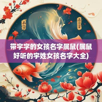 带宇字的女孩名字属鼠(属鼠好听的宇姓女孩名字大全)