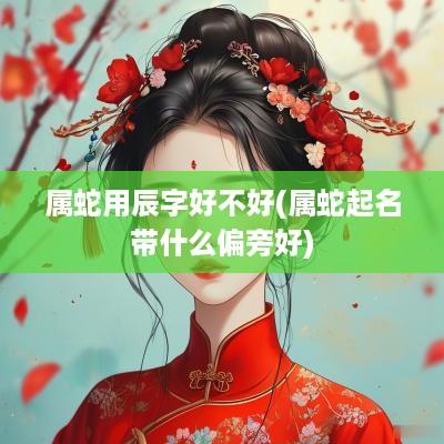 属蛇用辰字好不好(属蛇起名带什么偏旁好)
