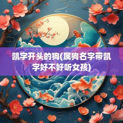 凯字开头的狗(属狗名字带凯字好不好听女孩)
