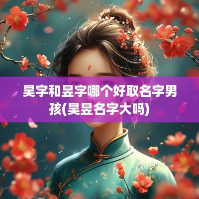 昊字和昱字哪个好取名字男孩(昊昱名字大吗)
