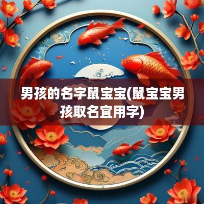 男孩的名字鼠宝宝(鼠宝宝男孩取名宜用字)