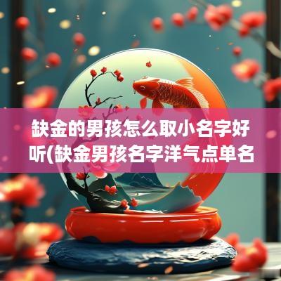 缺金的男孩怎么取小名字好听(缺金男孩名字洋气点单名姓张)
