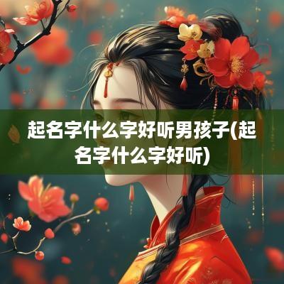 起名字什么字好听男孩子(起名字什么字好听)