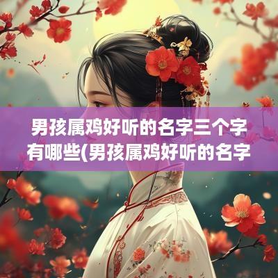男孩属鸡好听的名字三个字有哪些(男孩属鸡好听的名字三个字大全)