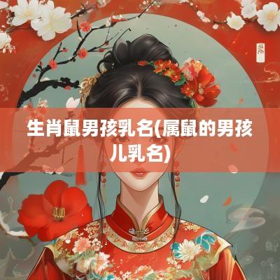 生肖鼠男孩乳名(属鼠的男孩儿乳名)